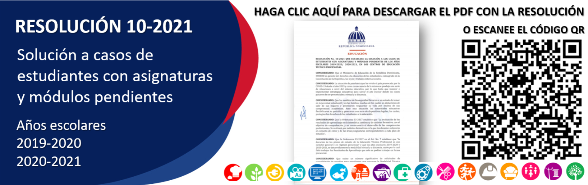Resolución 10-2021 que soluciona casos asignaturas y módulos pendientes en la ETP 2019-2020 y 2020-2021