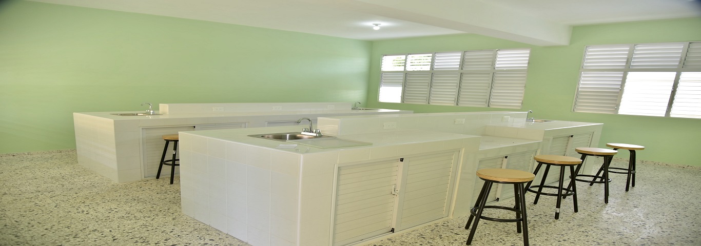  imagen Presidente Medina corta cinta en acto inaugural, a su lado el ministro de educaci&oacute;n y otras personalidades. 