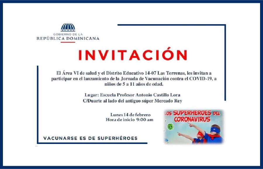  imagen Invitaciones enviadas por distritos educativos 07-02, 07-07 y 14-07, con las informaciones sobre la apertura de jorda de vacunaci&oacute;n. 