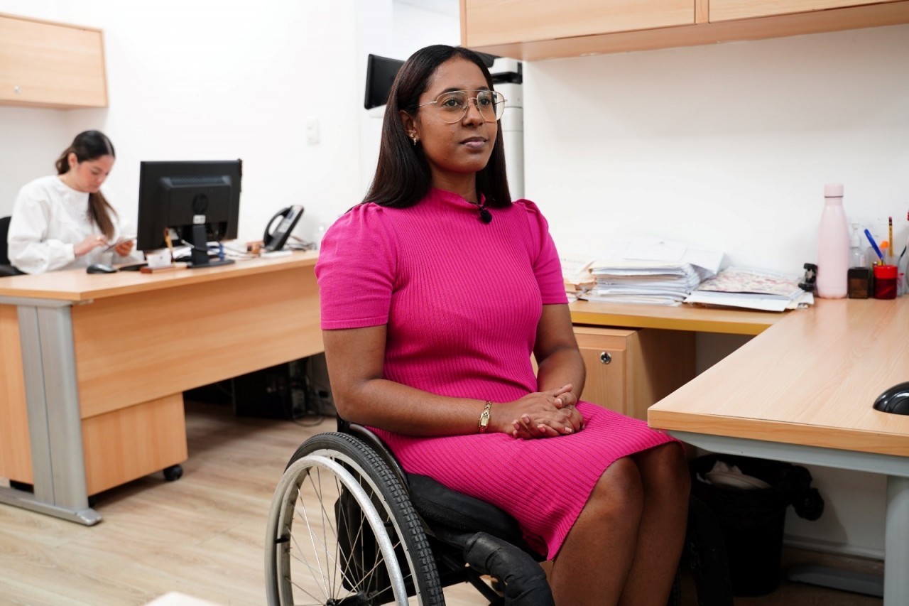  imagen &nbsp;Mar&iacute;a In&eacute;s, durante entrevista. 