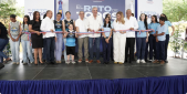  imagen El presidente de la Rep&uacute;blica, Luis Abinader, inaugura el techado de la cancha del Liceo &Aacute;ngel Emilio Casado 