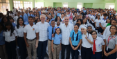  imagen presidente Luis Abinader y el ministro de Educaci&oacute;n, Luis Miguel De Camps, 