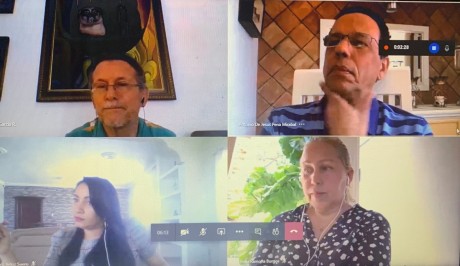  imagen Ministro Pe&ntilde;a Mirabal durante reuni&oacute;n virtual 